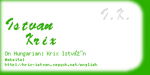 istvan krix business card